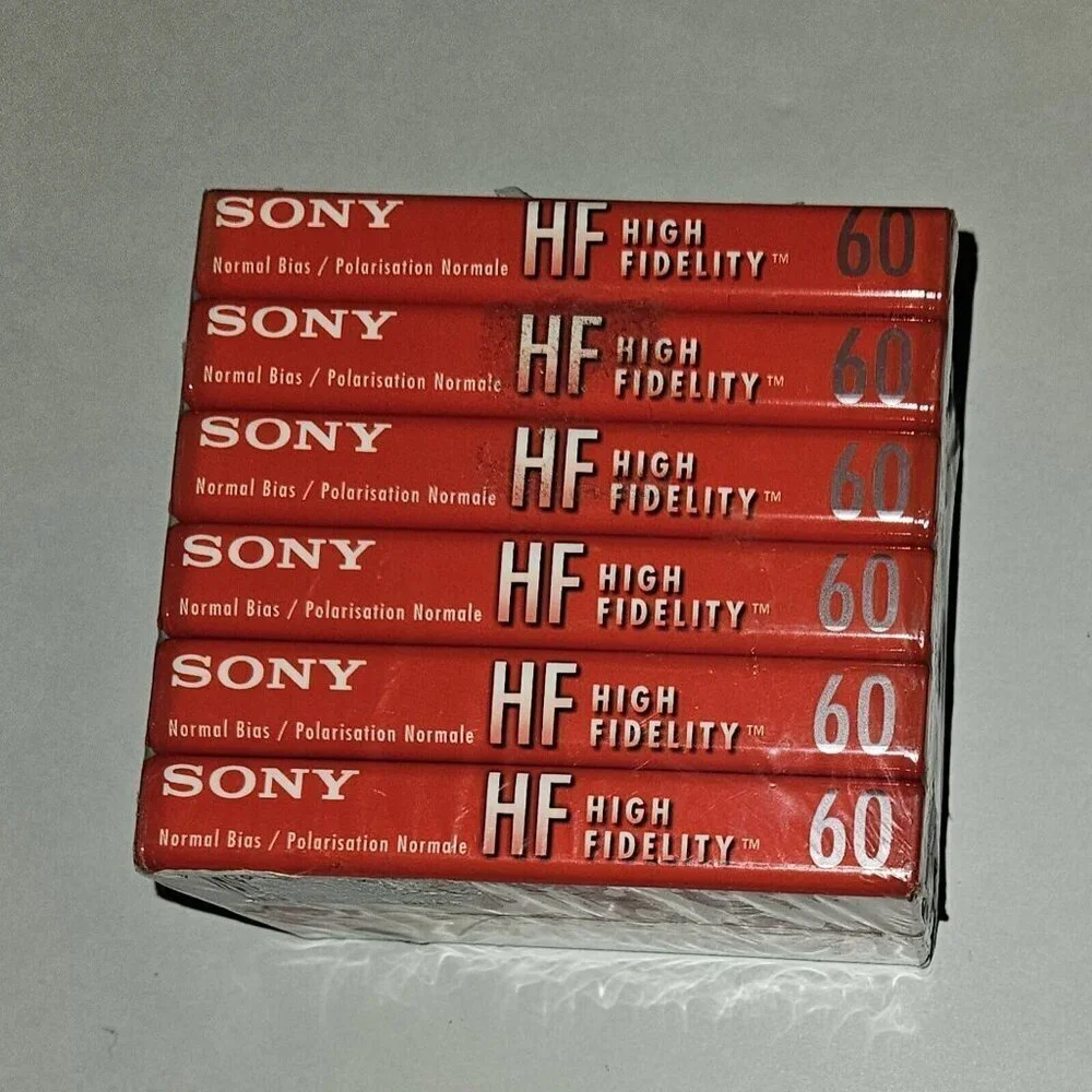 12 Sony Audio Cassette Tapes Blank Lot 60 90 Minutes Normal Bias FACTORY SEALED